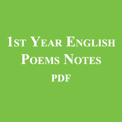 1st Year English Poems Notes pdf