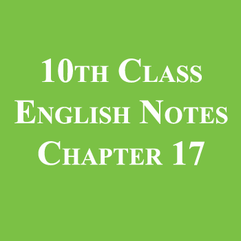 10th Class English Notes Chapter 17