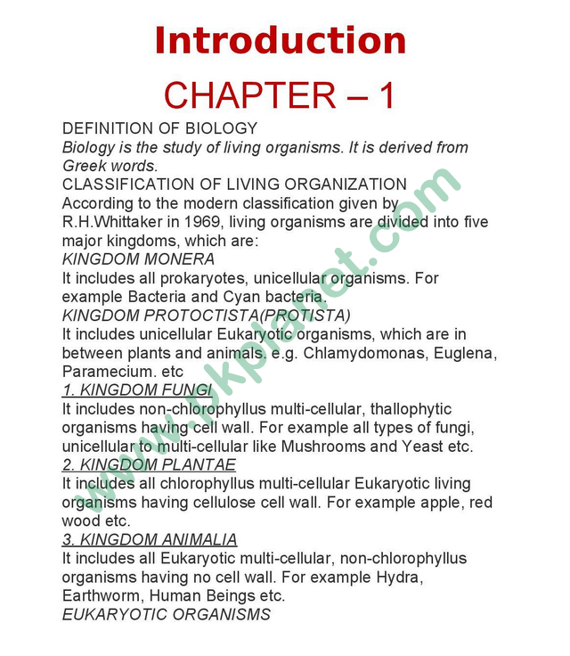 1st-Year-Biology-Easy-Notes-Chapter-#-1-(Introduction)
