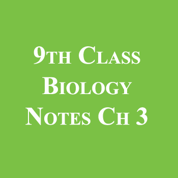 9th Class Biology Notes Chapter 3