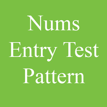 Nums Entry Test Paper Pattern