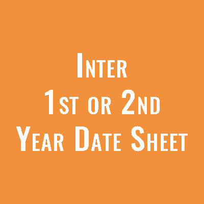 Inter 1st 2nd Year Date Sheet 2020 FSc Icom ICS Part 1/2
